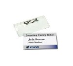 Badge Avery à épingle 40 x 75 mm - Boîte de 100