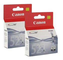 Canon CLI 521 BK Pack cartouche de 2 noires pour imprimante jet d'encre