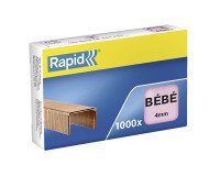 Grapas Rapid 8/4 Bebé cobreadas Caja de 1000