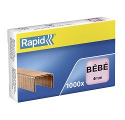 Grapas Rapid 8/4 Bebé cobreadas Caja de 1000
