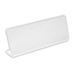 Chevalet porte-nom en L plastique 65 x 180 mm