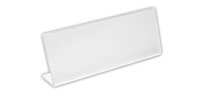 Chevalet porte-nom en "L" - format 180 x 70 mm