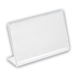 Chevalet porte-nom en L plastique 55 x 90 mm