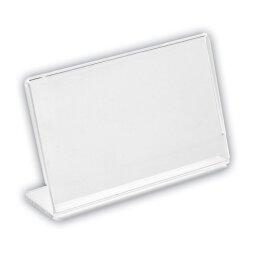 Plastic nameplate in L-shape size 90 x 55 mm.