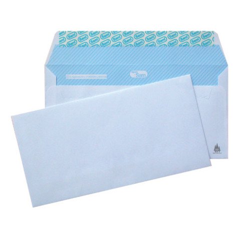 Sobres 115 x 225 mm 90 g con IP Sam - Caja de 500