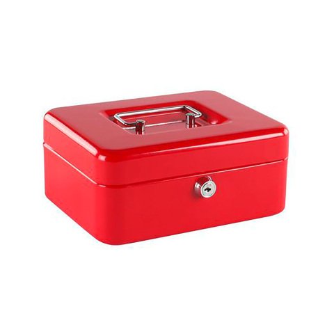 Caja de caudales 25cm rojo