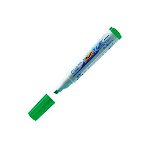 Rotulador de pizarra blanca Bic Velleda punta biselada 1751 verde