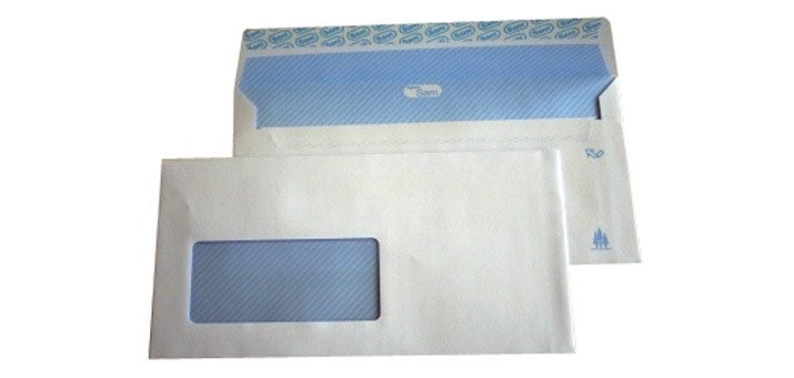 Sobres 110 x 220 mm 90 g con ventana izquierda Sam - Caja de 500