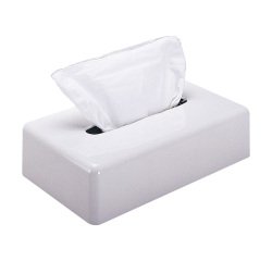 Distribuidor de pañuelos Tork de plástico blanco