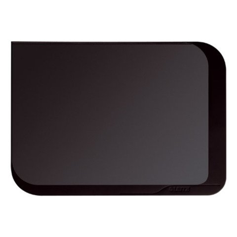 Vade de escritorio Esselte Soft Touch transparente con tapa abatible, 65 x 50 cm, color negro