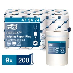 Bobinas de secado Tork Reflex Plus blanco M3 - pack de 9