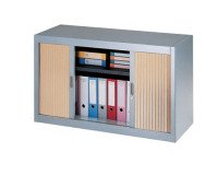 Armoire basse à rideaux démontables Décor 70 x 120 cm corps aluminium