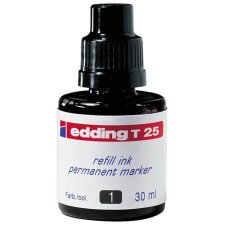 Recarga de tinta para rotulador permanente edding T25 - 25 ml negra