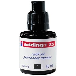 Recarga de tinta para rotulador permanente edding T25 - 25 ml negra