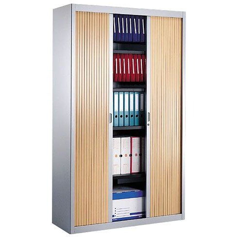 Armario de oficina metálico desmontable Armonía Alt. 200 x An. 120 cm Aluminio Puerta persiana 