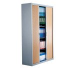 Armoire haute à rideaux démontables Décor 200 x 120 cm corps aluminium