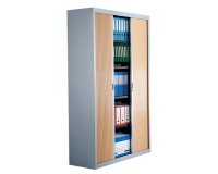 Armoire haute à rideaux démontables Décor 200 x 120 cm corps aluminium