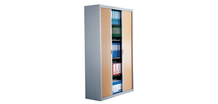 Armoire haute à rideaux démontables Décor 200 x 120 cm corps aluminium