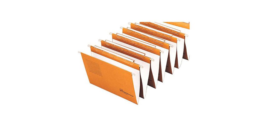 Carpetas colgantes para cajones 34,8 x 24,5 cm Folio Kraft  Bicolor Gio lomo V
