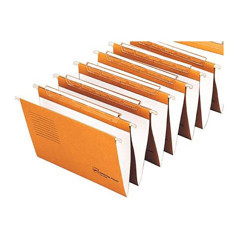 Carpetas colgantes para cajones 34,8 x 24,5 cm Folio Kraft Bicolor Gio lomo V