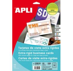 Paquete de 100 tarjetas de visita 89 x 51 mm  Apli 10610