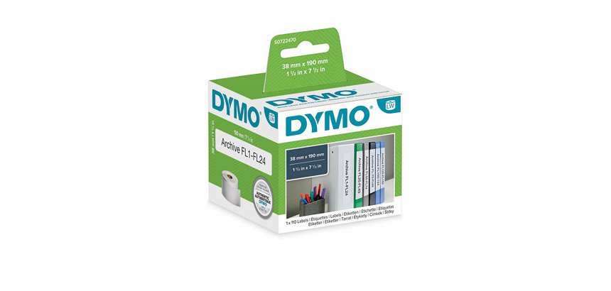 Rollos de etiquetas Dymo 99018 LW 110 "archivador" 38 x190 mm