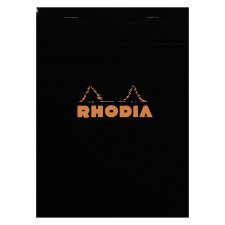 Bloc de bureau Rhodia 14,8 x 21 cm agrafé noir n°16 - 5 x 5 - 80 feuilles