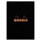 Bloc de bureau Rhodia 14,8 x 21 cm agrafé noir n°16 - 5 x 5 - 80 feuilles