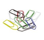 Trombones galvanisé 32 mm couleur assorties - Boîte de 100