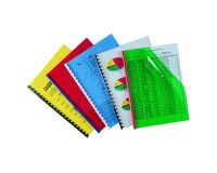 Cubiertas para encuadernar PVC 200 micras A4 cristal amarillo Paquete de 100