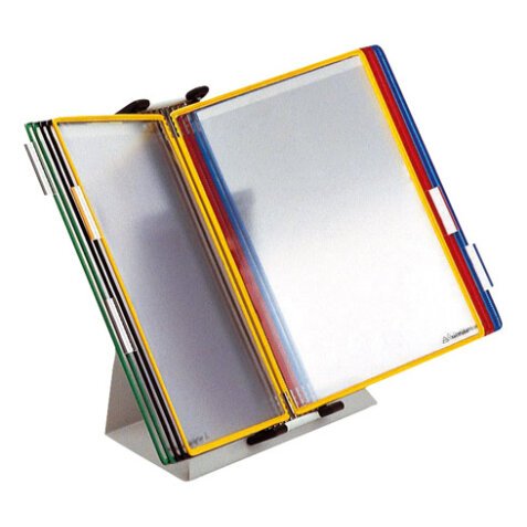 Protège-documents pivotant pupitre Djois by Tarifold  PVC A4 10 pochettes - 20 vues couleurs assorties