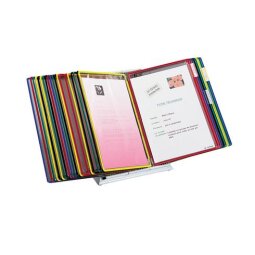 Protège-documents pivotant pupitre Djois by Tarifold PVC A4 20 pochettes - 40 vues couleurs assorties