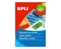 Etiquetas de color 210 x 297mm Verde Apli 01602