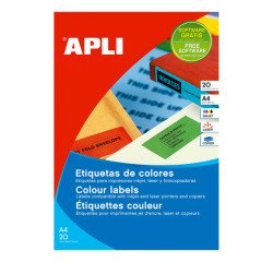 Etiquetas de color 210 x 297mm Verde Apli 01602