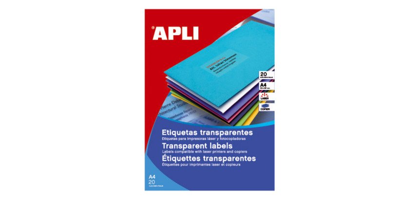 Etiquetas translúcidas 210 x 297 Láser Apli 1225