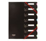Eckspann-Sammelmappe Extendos in 2 Materialien mit 7 Unterteilungen - farbig sortiert