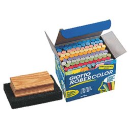 Kit Borrador Fieltro + Caja de 100 tizas surtidas