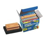 Kit Borrador Fieltro + Caja de 100 tizas surtidas