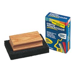 Kit Borrador Fieltro + Caja de 10 tizas surtidas