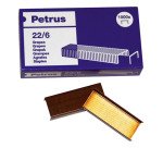 Grapas Petrus 22/6, 24/6 cobreadas Caja de 1000