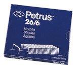 Grapas Petrus 26/6 cobreadas Caja de 1000