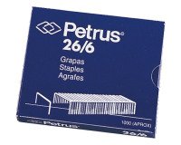 Grapas Petrus 26/6 cobreadas Caja de 1000