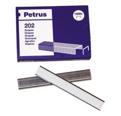 Grapas Petrus 202 galvanizadas Caja de 1000