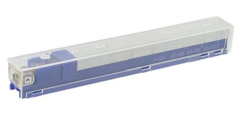 Agrafes Leitz à cartouche coloris bleu - capacité 25 feuilles - lot de 5 recharges de 210