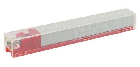 Agrafes Leitz à cartouche coloris rouge - capacité 80 feuilles - lot de 5 recharges de 210