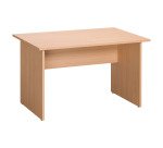 Bureau droit hêtre L 120 cm piétement plein bois - O-line 2