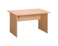 Bureau droit hêtre L 120 cm piétement plein bois - O-line 2