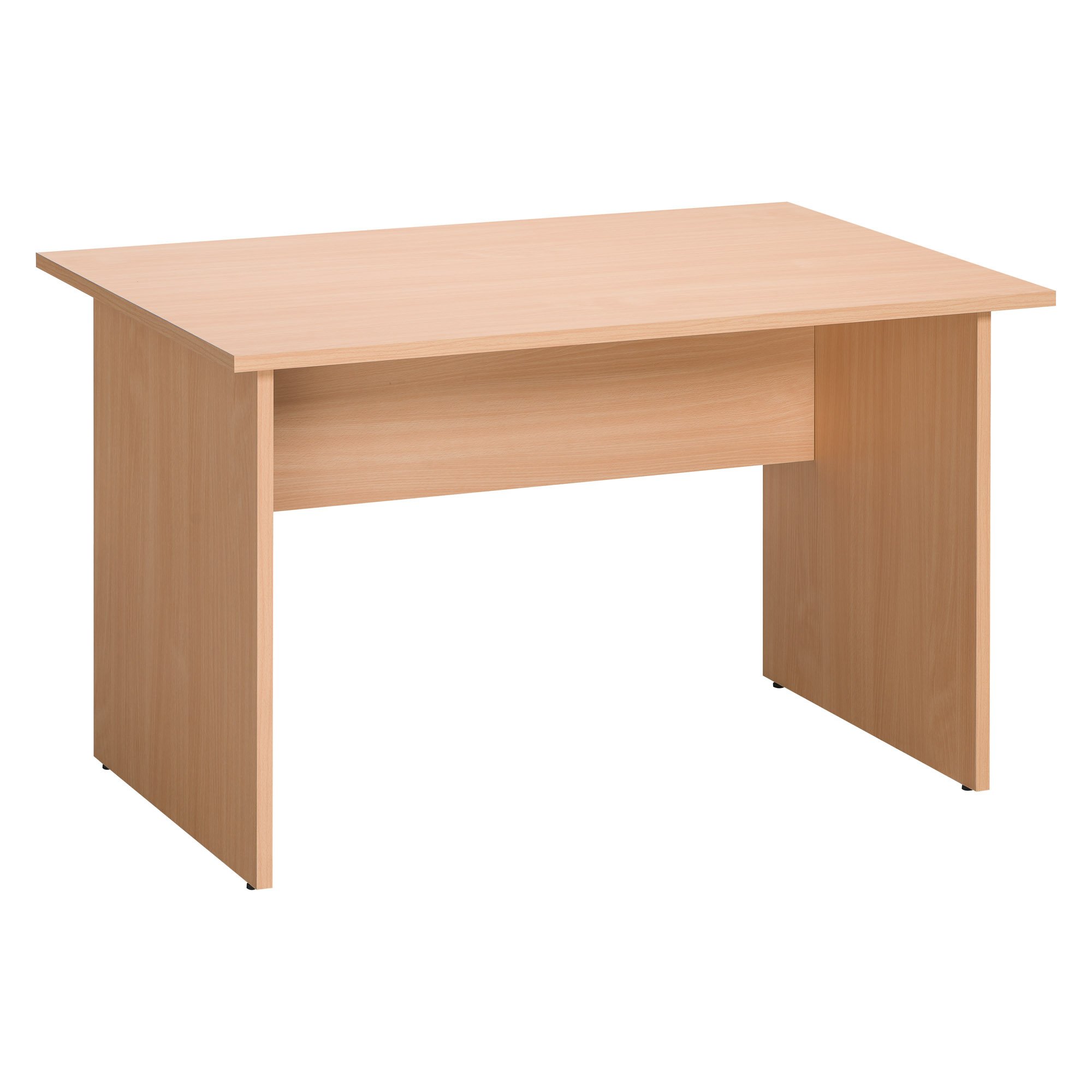 Bureau droit hêtre L 120 cm piétement plein bois - O-line 2