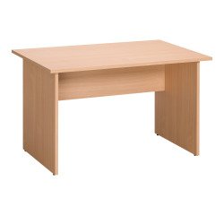 Bureau droit hêtre L 120 cm piétement plein bois - O-line 2