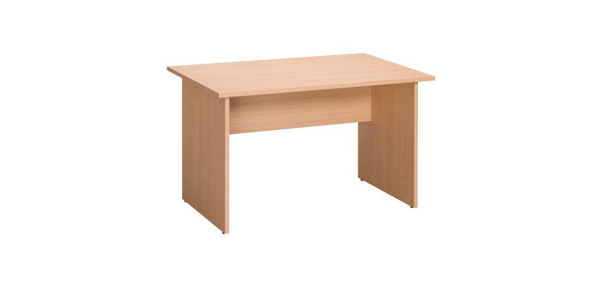 Bureau droit hêtre L 120 cm piétement plein bois - O-line 2